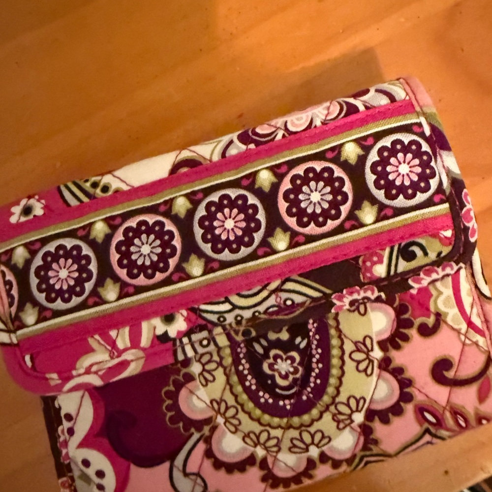 Vera Bradley Pink and Purple Floral Wallet